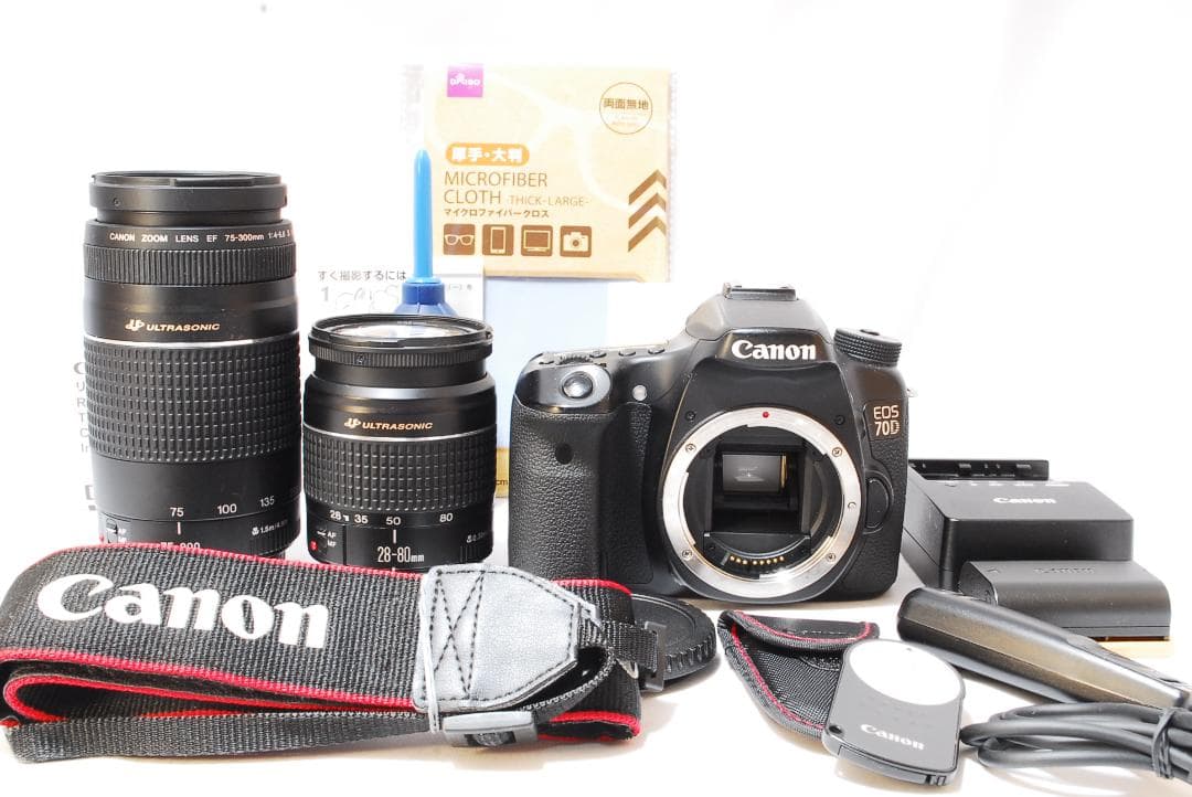迫力の超望遠✨美品✨Canon EOS 70D✨USM ダブルレンズ 付属品充実