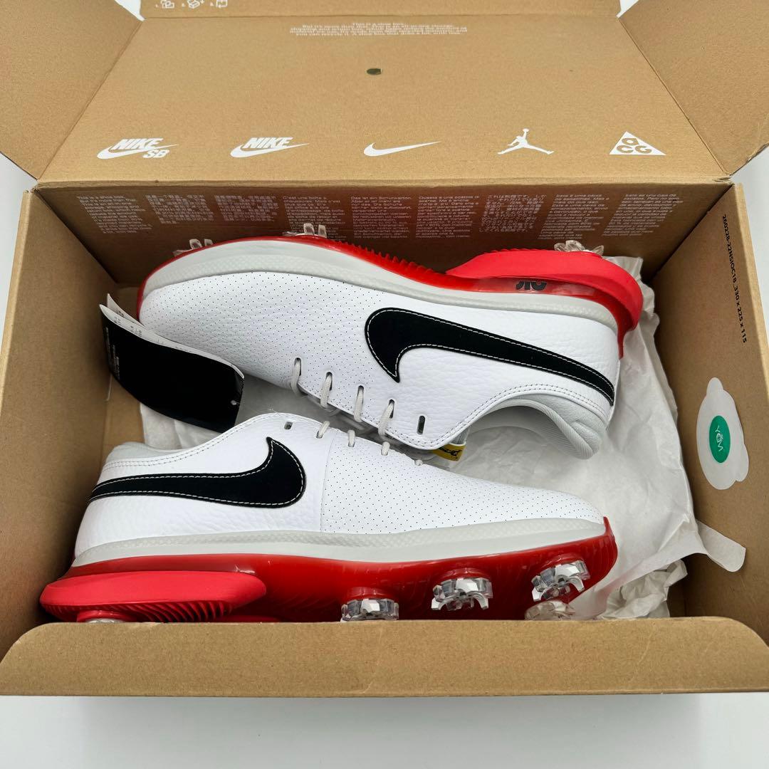 新品✨Nike ゴルフシューズ　白色　赤色　24.5cm