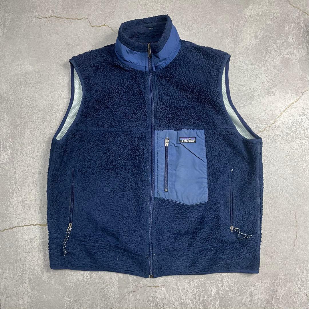 USA製　Patagonia パタゴニア　ネイビー レトロX フリースベスト