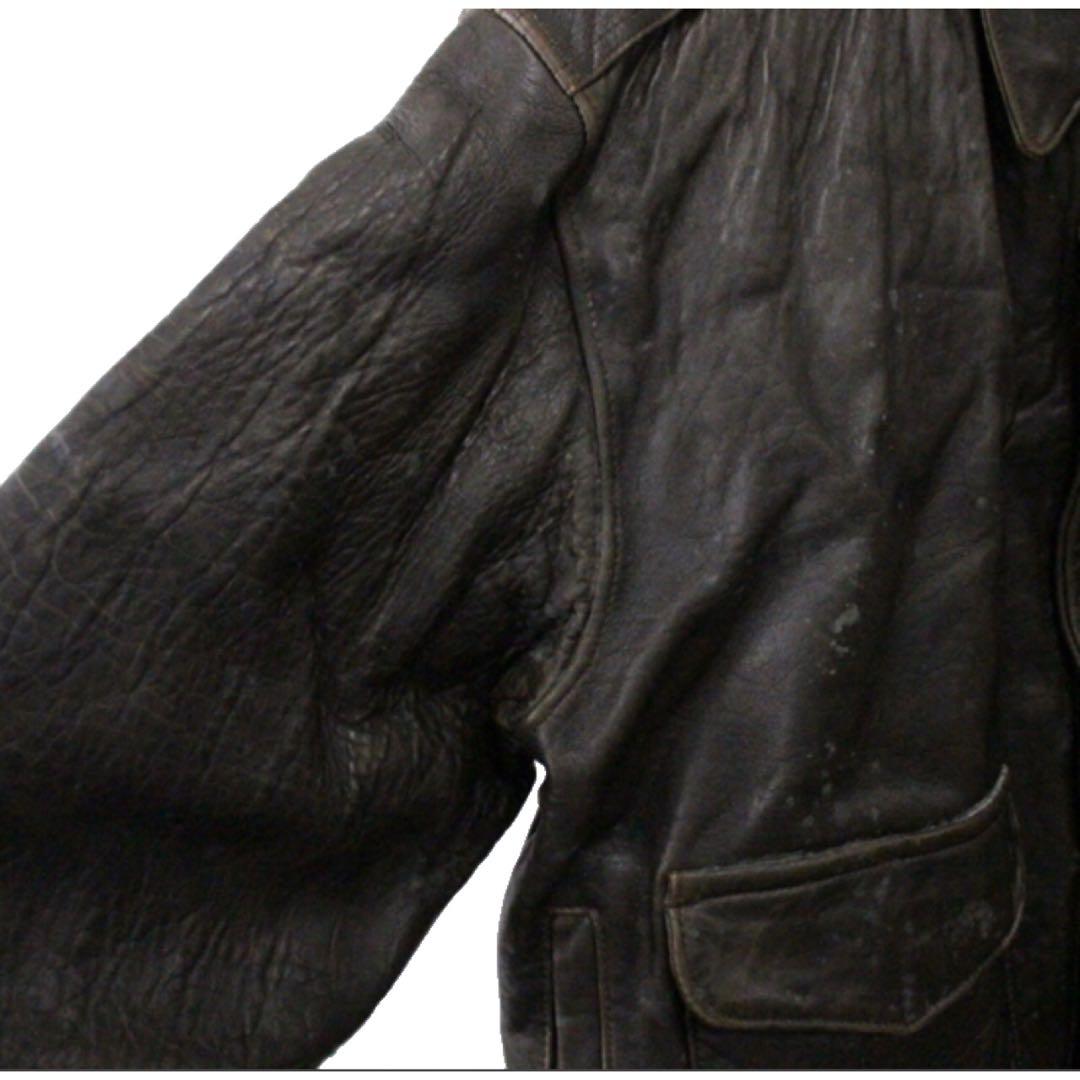 90sビンテージ AVIREX レザージャケット A-2タイプUSA製ブラウン