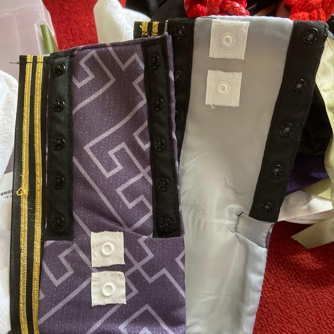 ナ*要様 九条裟羅　コスプレ衣装+ウィッグ×2+羽扇子+一本下駄+鴉天狗の翼　フ