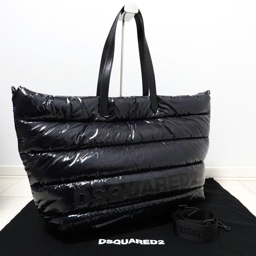 DSQUARED2 トートバッグ　ロゴ　ブラック　ナイロン　ショルダー　2way