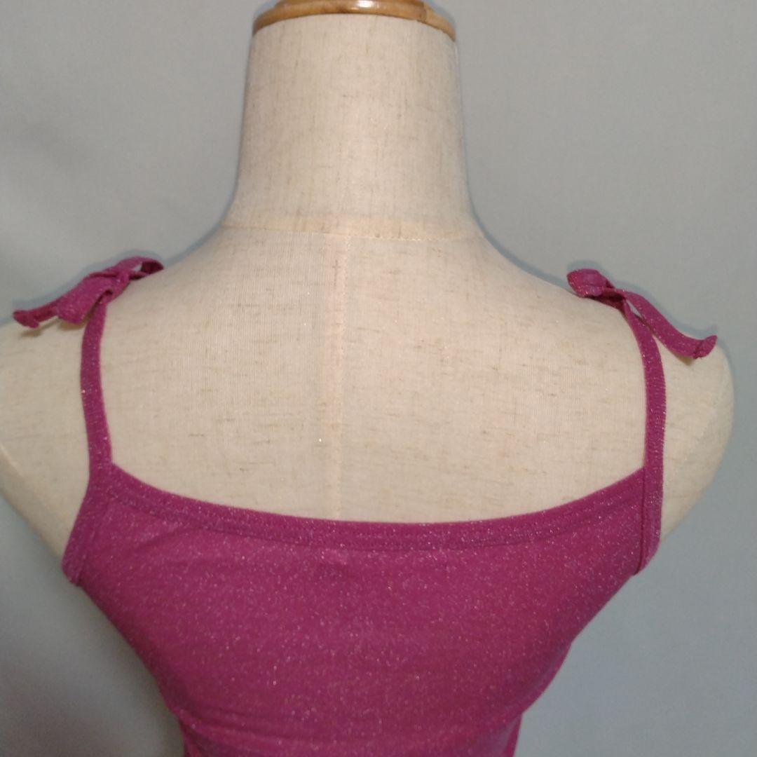 初期 レアデザイン HYSTERICS ヒスガール ピンク ラメ キャミソール