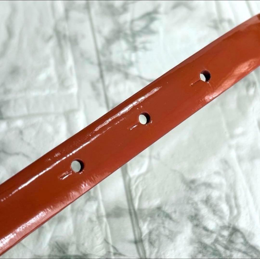 CHANEL シャネル　ベルト　ココマーク　エナメル　レザー