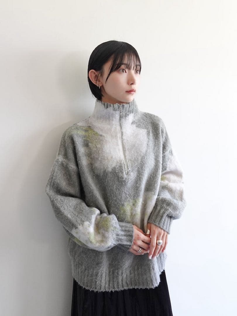 sahara グラデーションニット　グレー