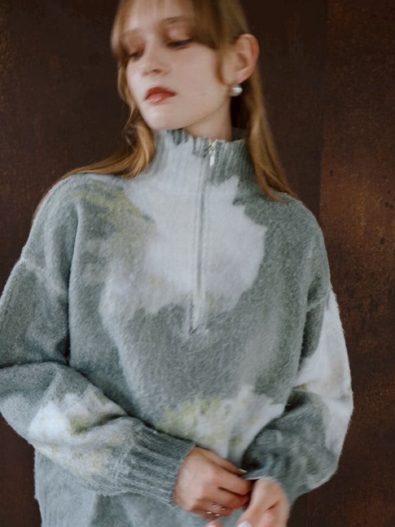 sahara グラデーションニット　グレー