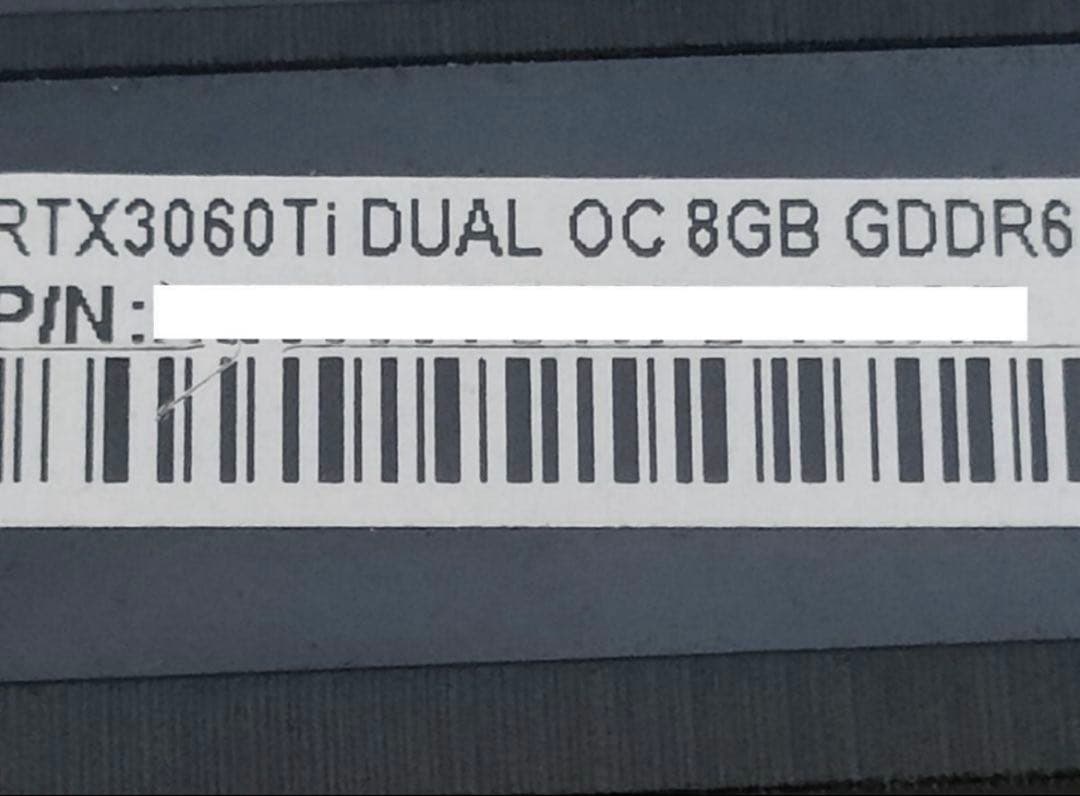 GeForce RTX3060Ti 8GB PALIT ジャンク