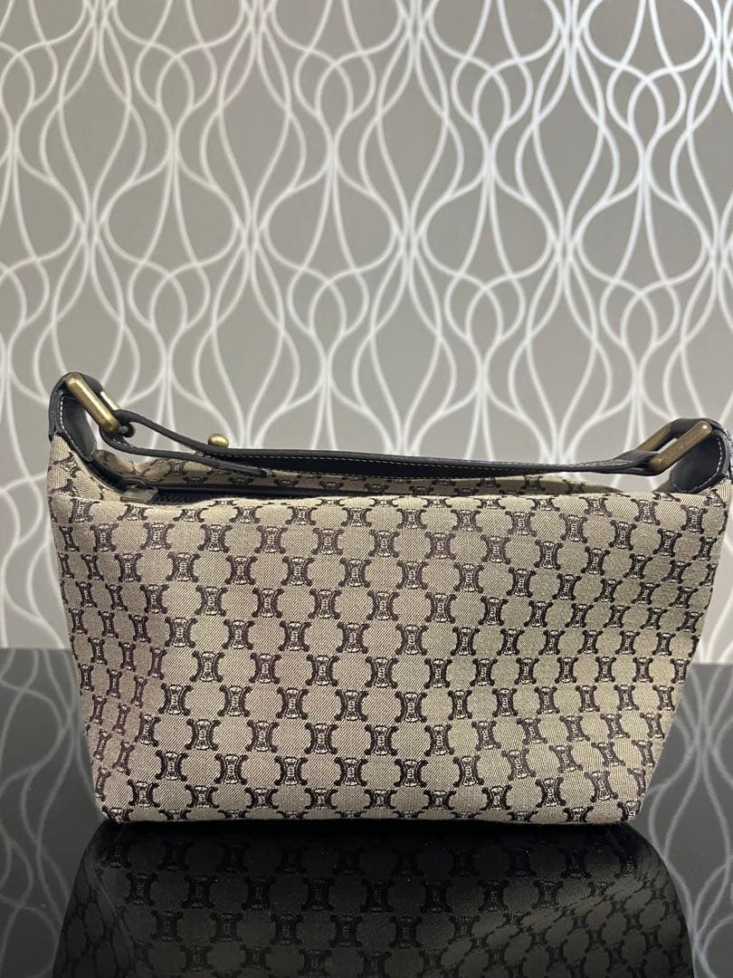 CELINE セリーヌ アクセサリーポーチ ハンドバッグ マカダム柄