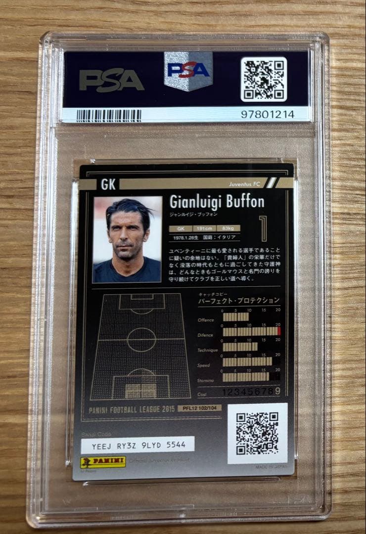 PSA9 ブッフォン BUFFON PFL パニーニフットボールリーグ