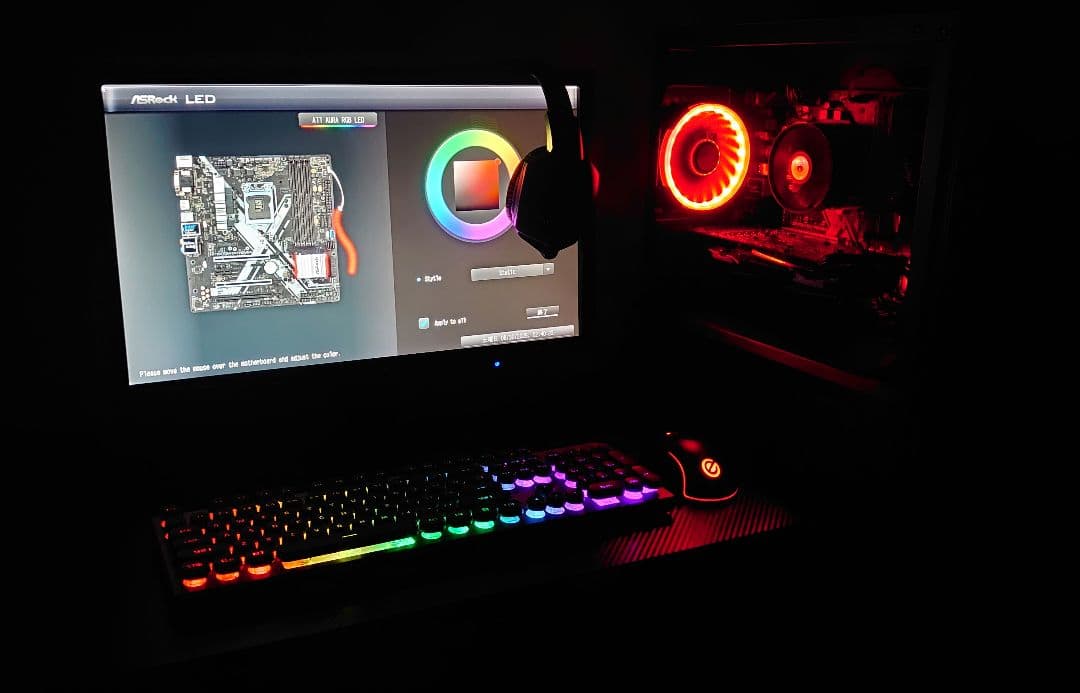 ゲーミングPCフルセット i7 7700k RX570 SSD500GB+1TB