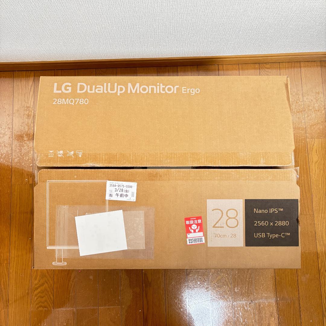 【ほぼ未使用】LGデュアルアップモニター SDQHD 28MQ780-B