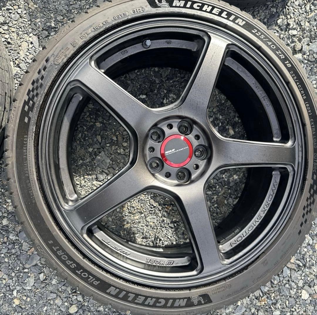 WORK EMOTTION t5r 4本 18インチ pcd100 7.5j