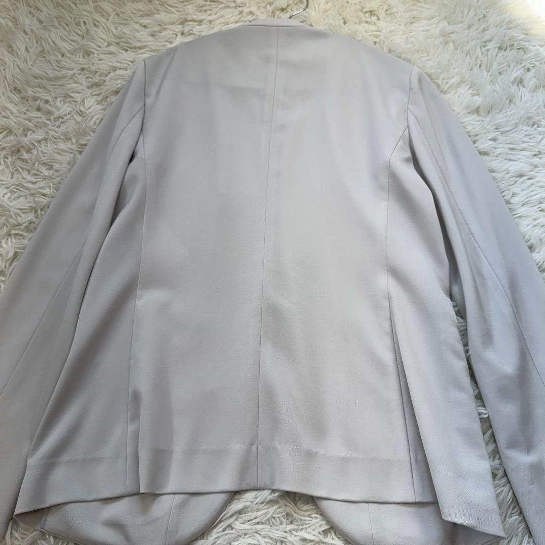 ICB アイシービー　洗える　スーツ ノーカラー　アイボリー　Lサイズ