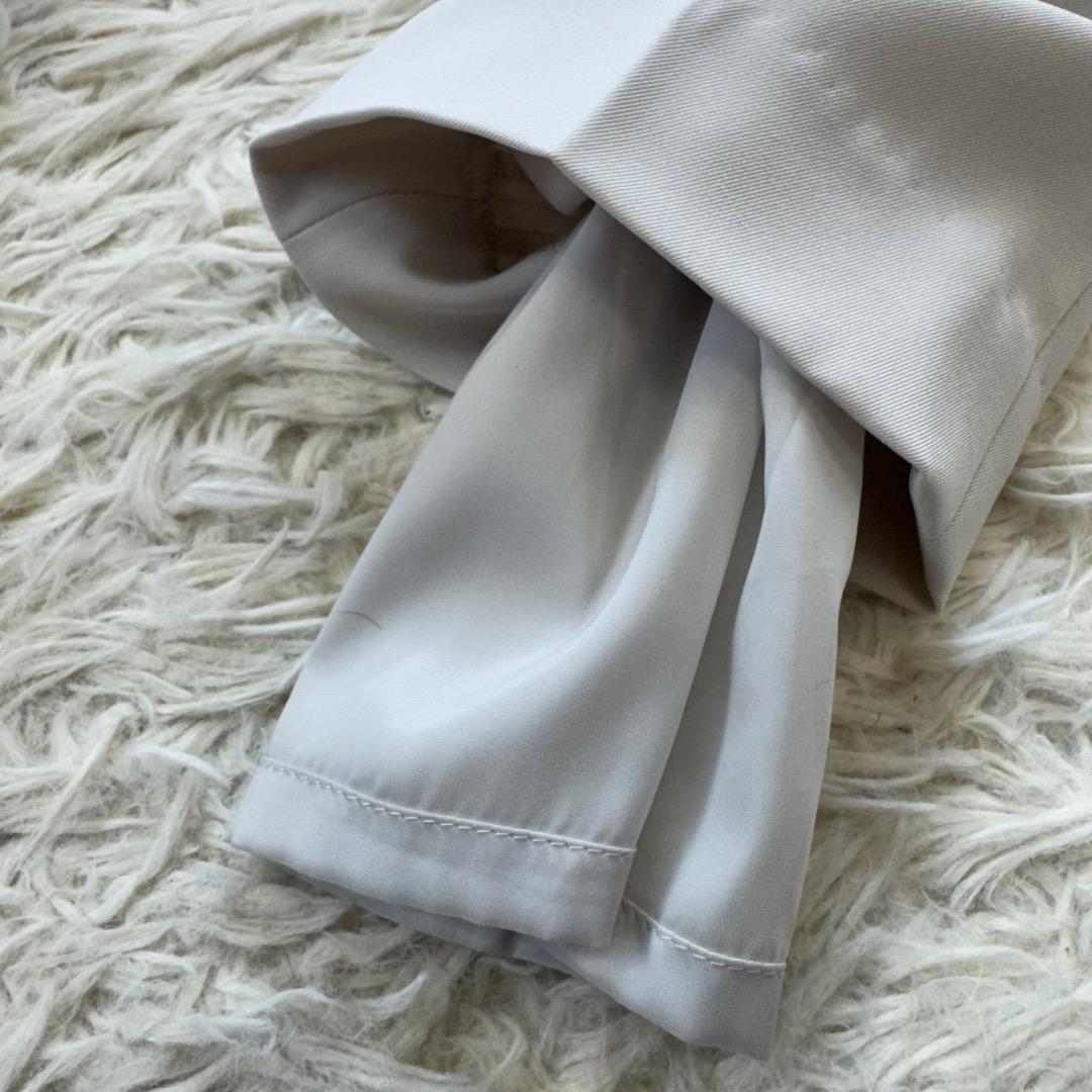 ICB アイシービー　洗える　スーツ ノーカラー　アイボリー　Lサイズ