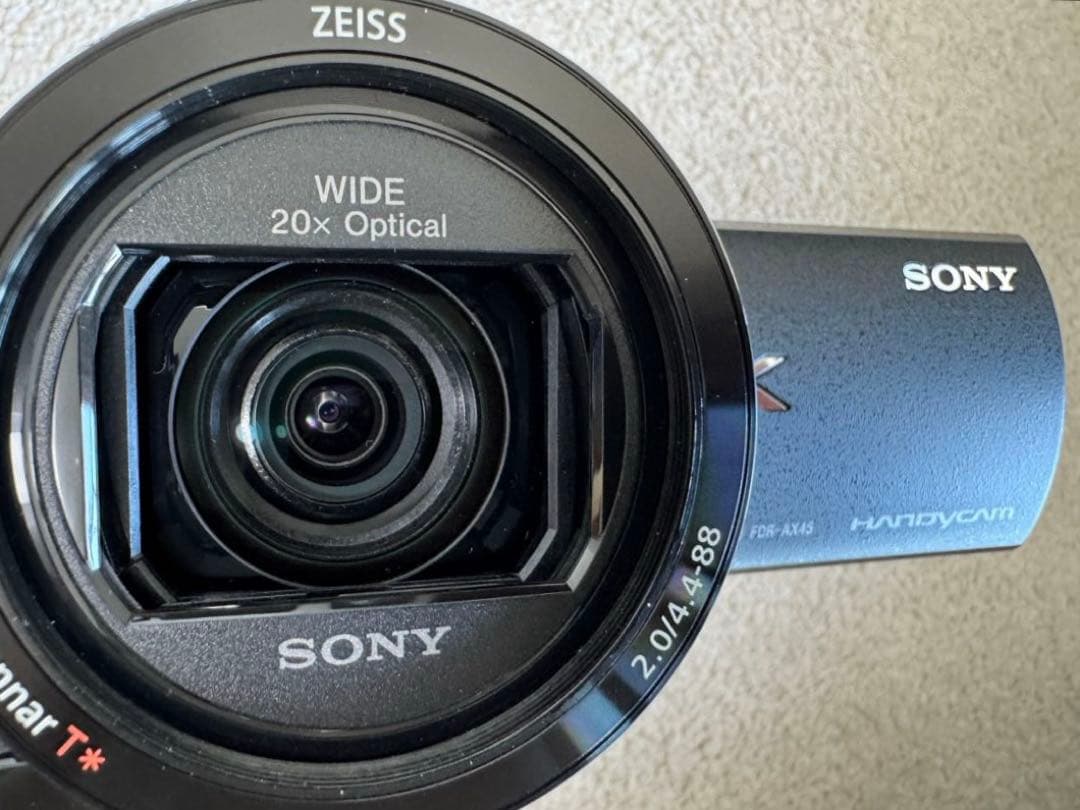 Sony FDR-AX45 ビデオカメラ 本体と三脚セット(破損部有)