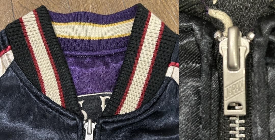 ＊VANSON×LOONEY TUNES 刺繍 リバーシブル スカジャン L