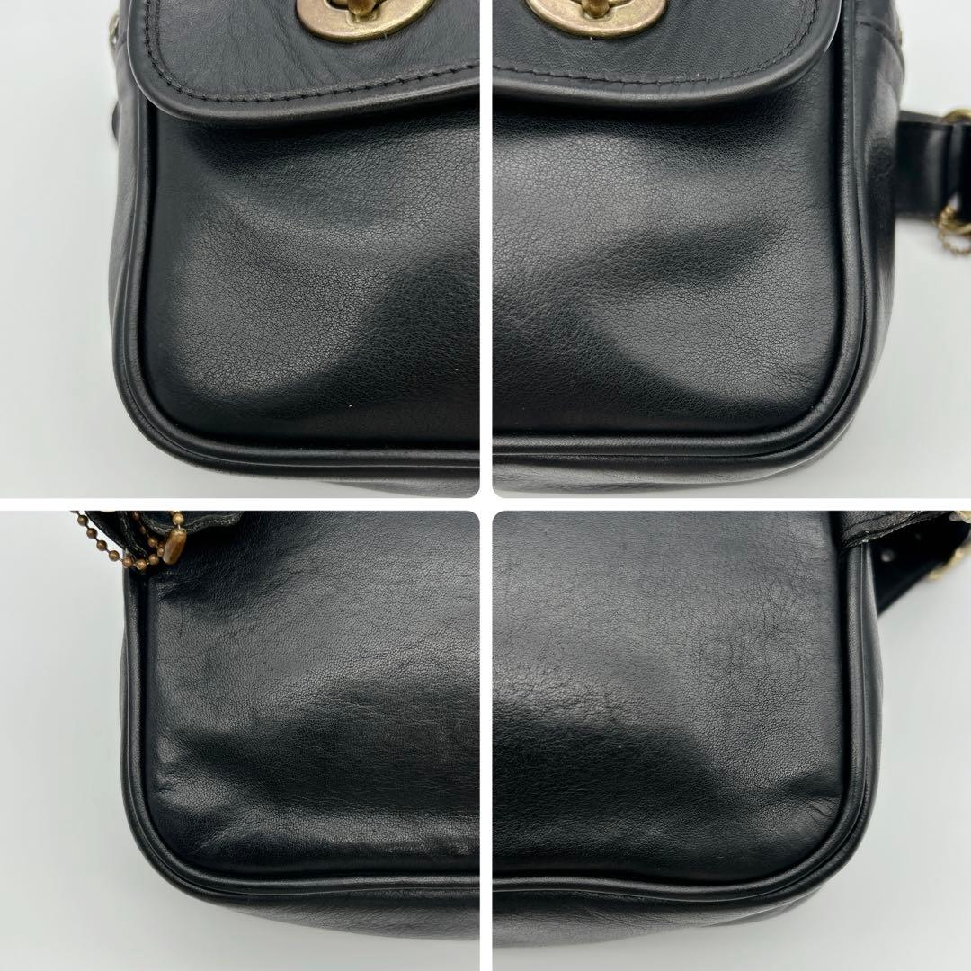 極希少◎ COACH オールドコーチ 2way ウエストバッグ ターンロック 黒