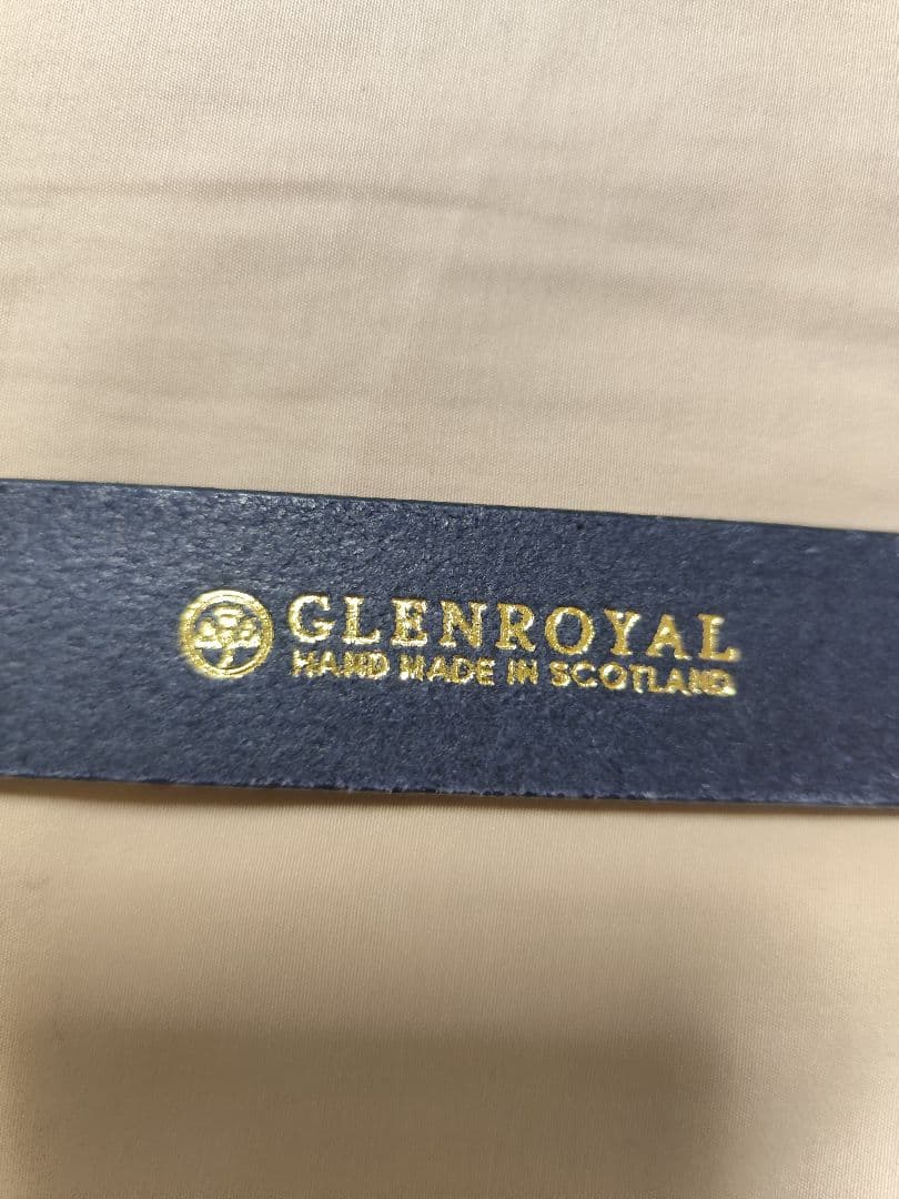 【希少】GLEN、ネイビー レザー ベルト