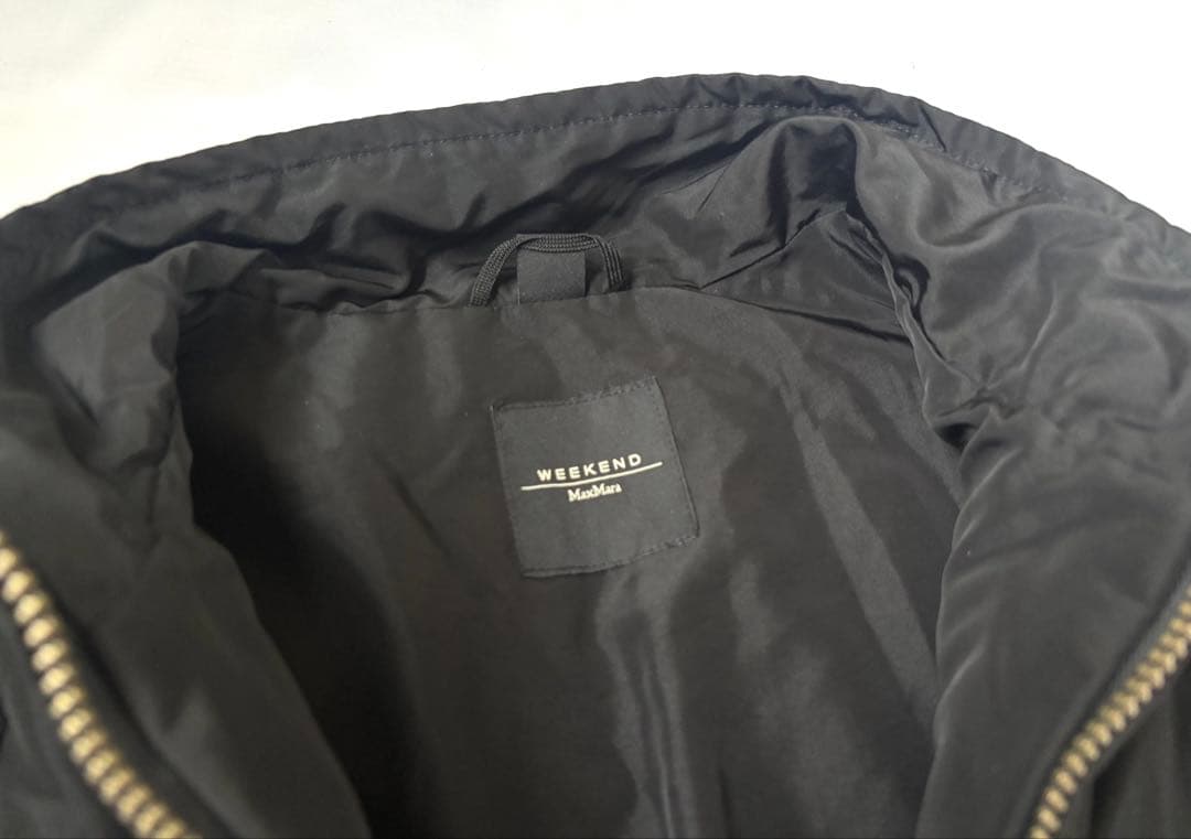 マックスマーラ　ウィークエンド　スタンドカラーロングダウンコート　ブラック　40