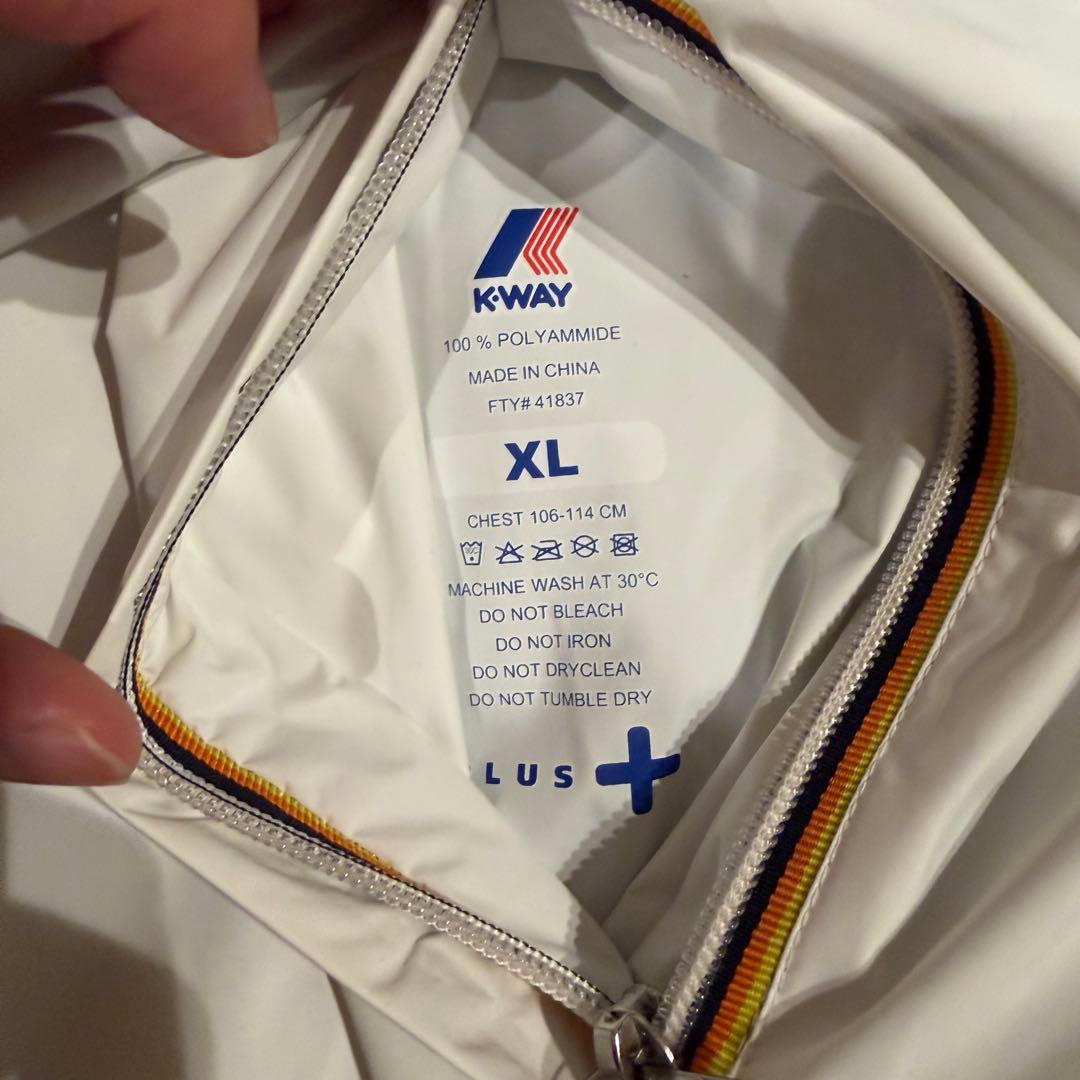 K-WAY リバーシブル　ホワイト　ネイビー　ナイロンジャケット　上杉柊平着用