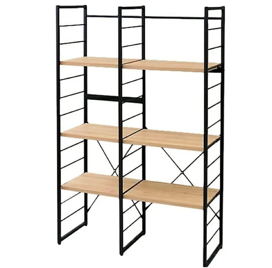 新品 未開封 山善 家電収納ラック ワイド MES-17113(0AK/SBK)