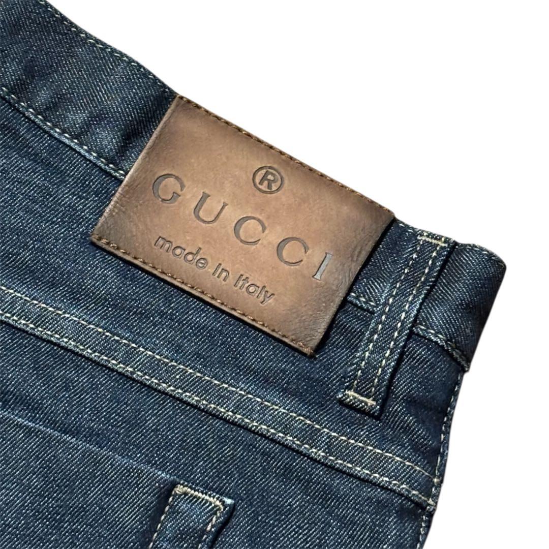 (完売品)GUCCIデニムパンツサイズ46 300234 XD221ダメージ加工