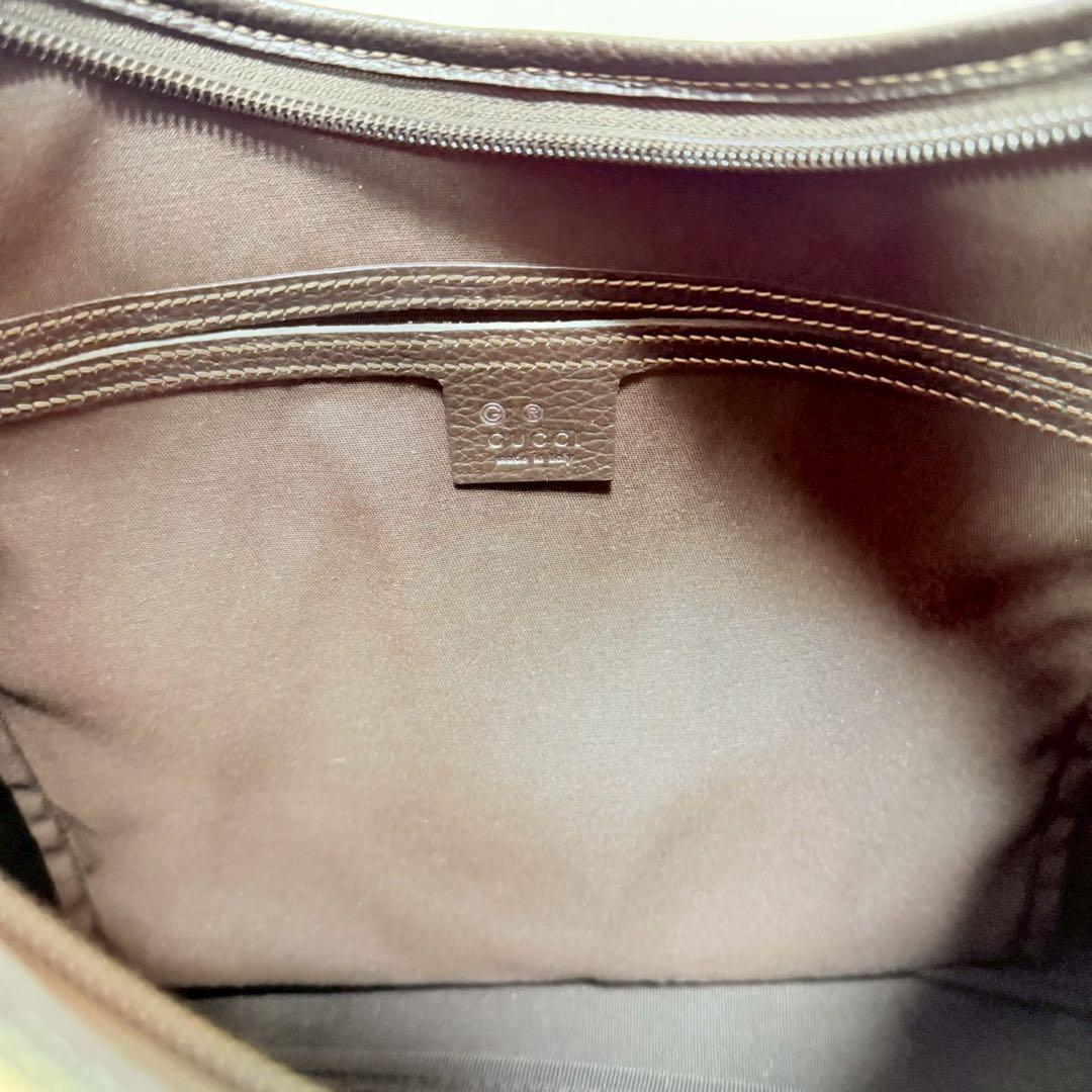 【極美品】GUCCI GGキャンバス レザー ワンショルダーバッグ
