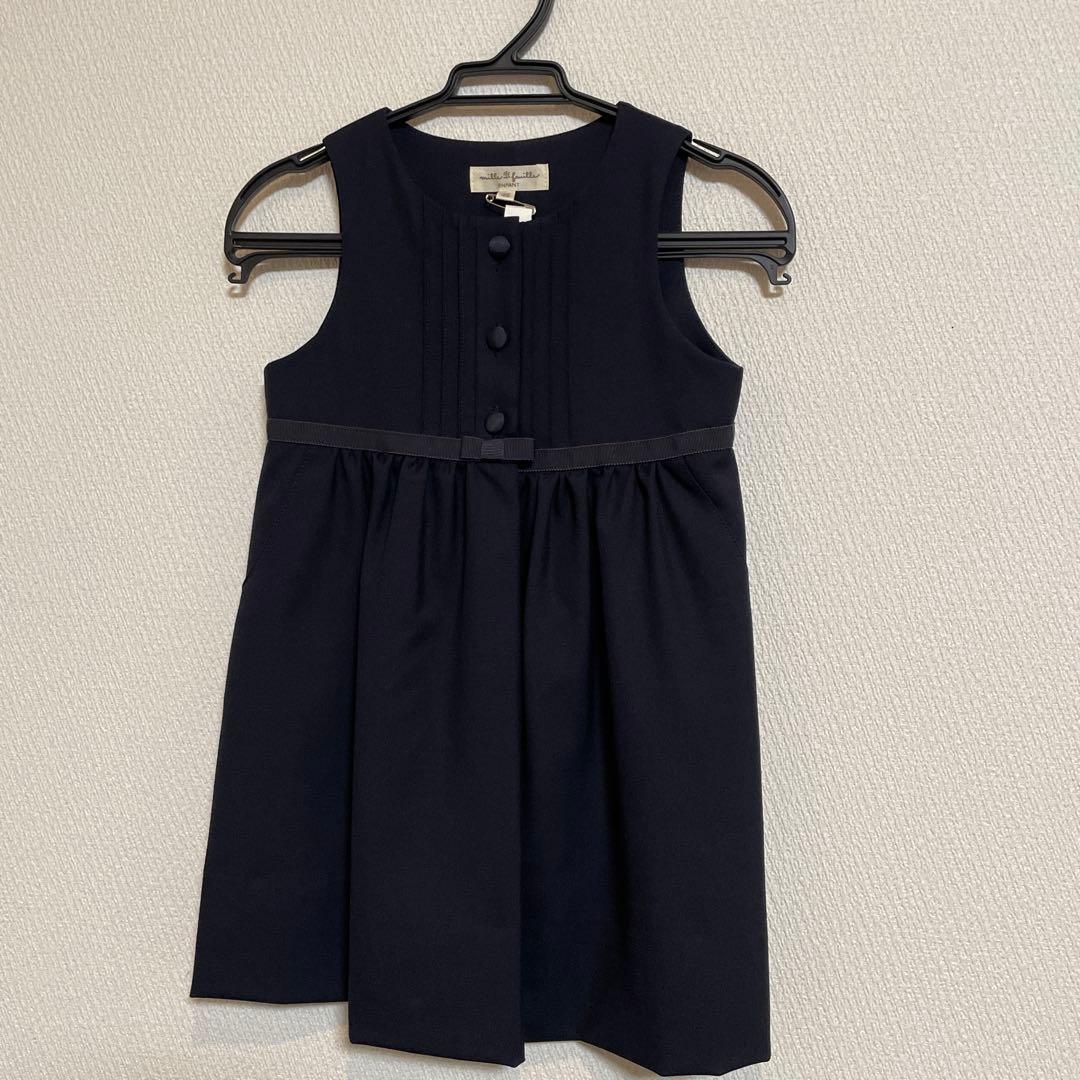 美品！ミルフィーユ　familiar お受験ワンピース95 カーディガンおまけ付