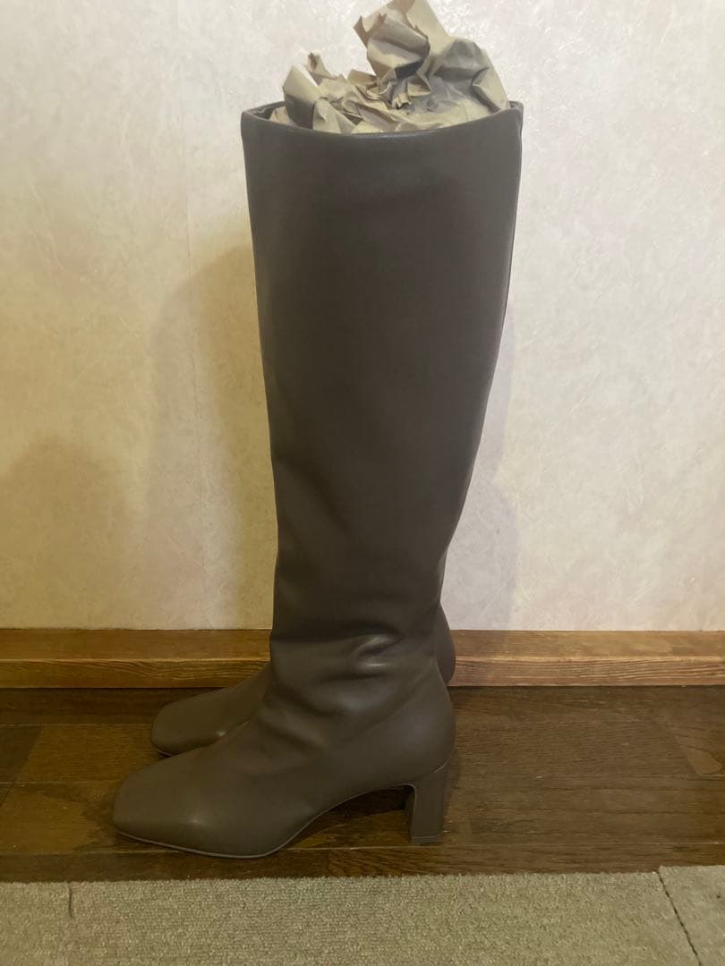 スナイデル　ブラウン ロングブーツ 高ヒール