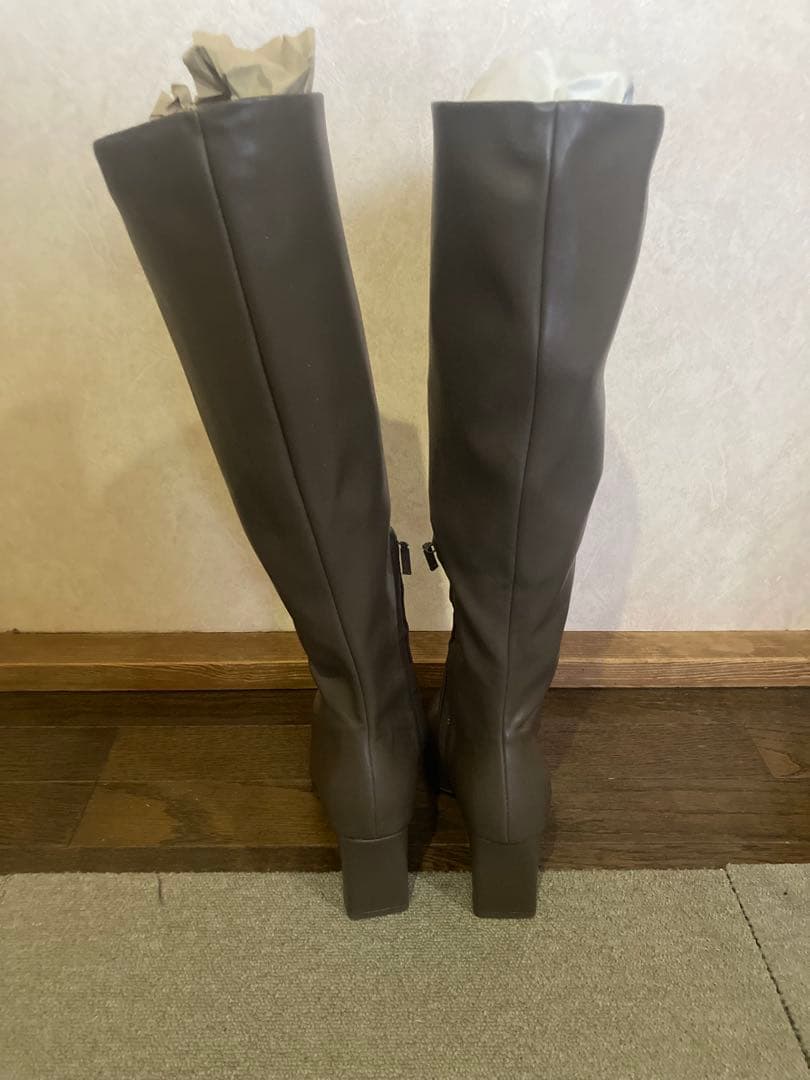 スナイデル　ブラウン ロングブーツ 高ヒール