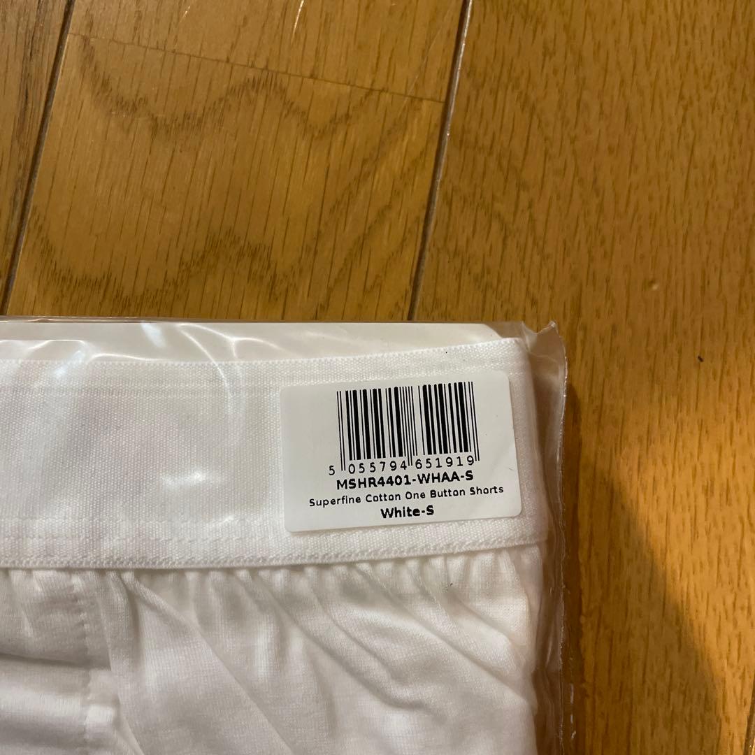 SUNSPEL スーパーファインコットン 1ボタンショーツ S ホワイト 2枚