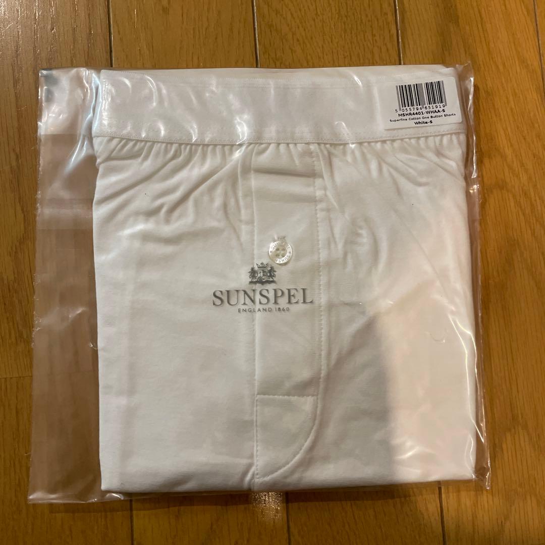 SUNSPEL スーパーファインコットン 1ボタンショーツ S ホワイト 2枚