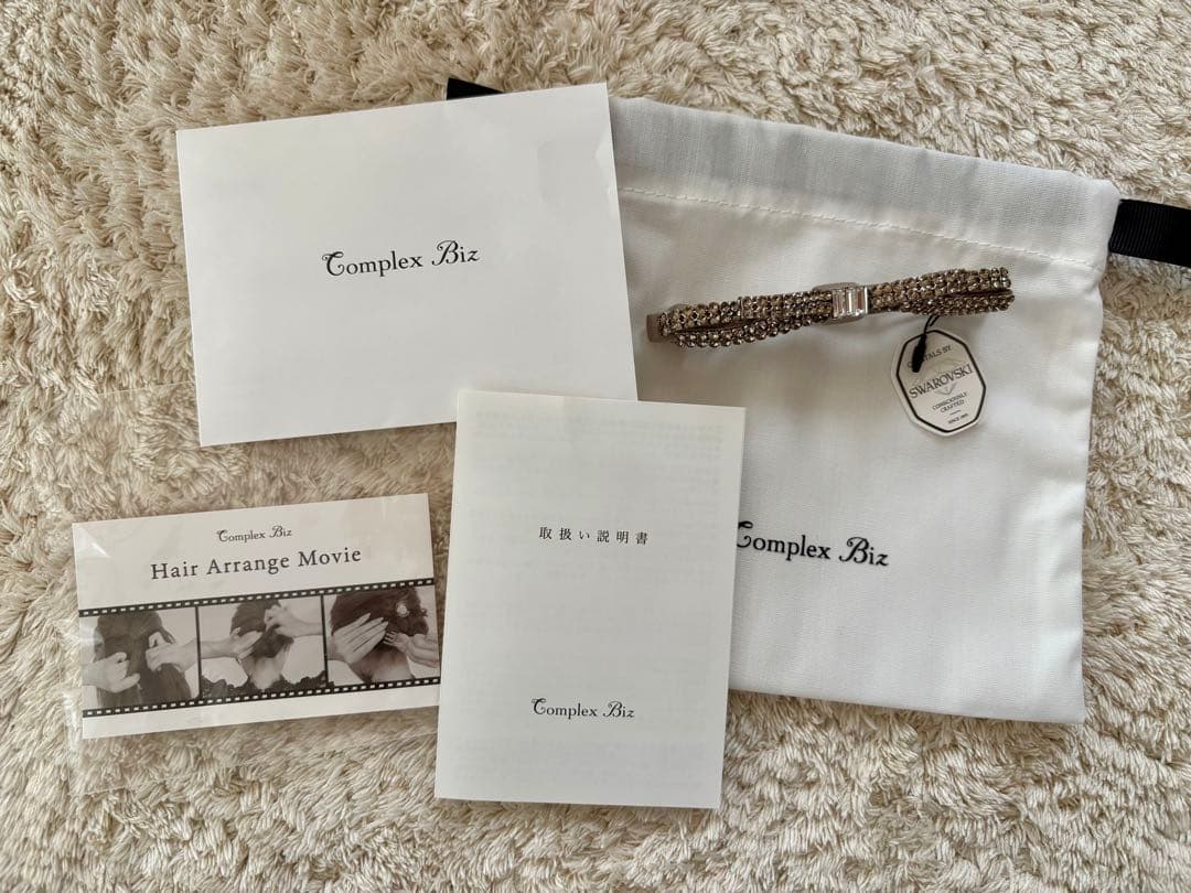 Complex Biz スワロフスキー リボンヘアアクセサリー