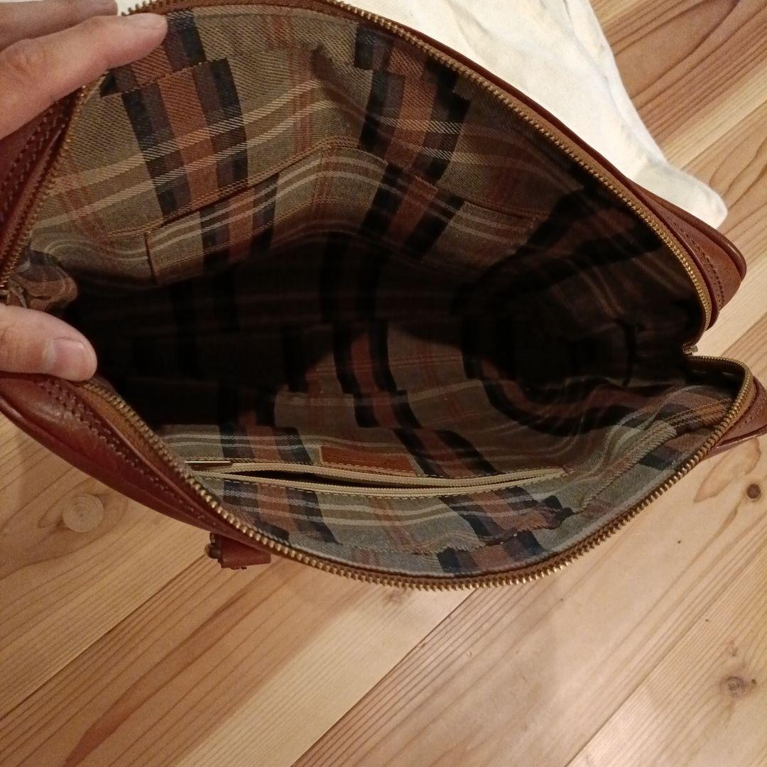 Vera Pelle レザー ビジネスバッグ ブラウン