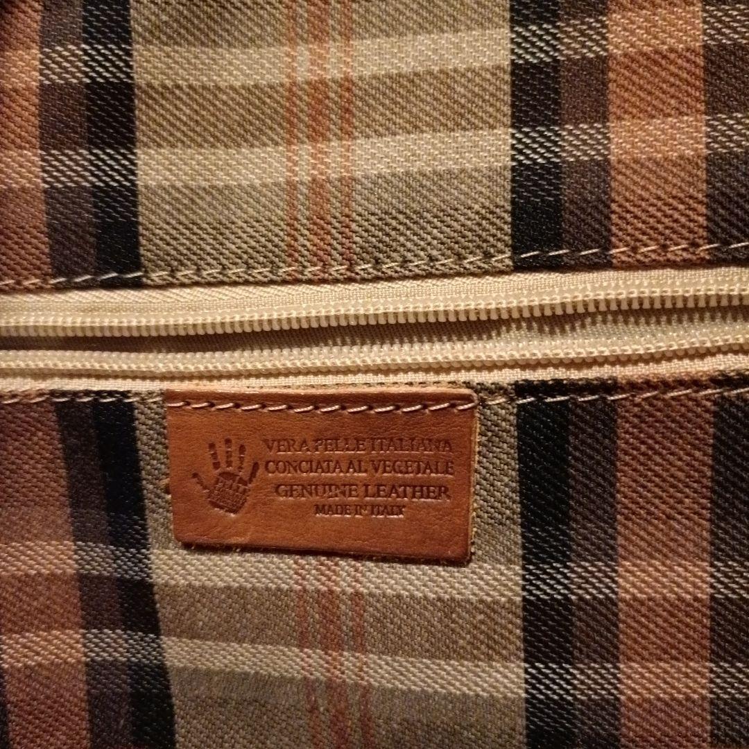 Vera Pelle レザー ビジネスバッグ ブラウン