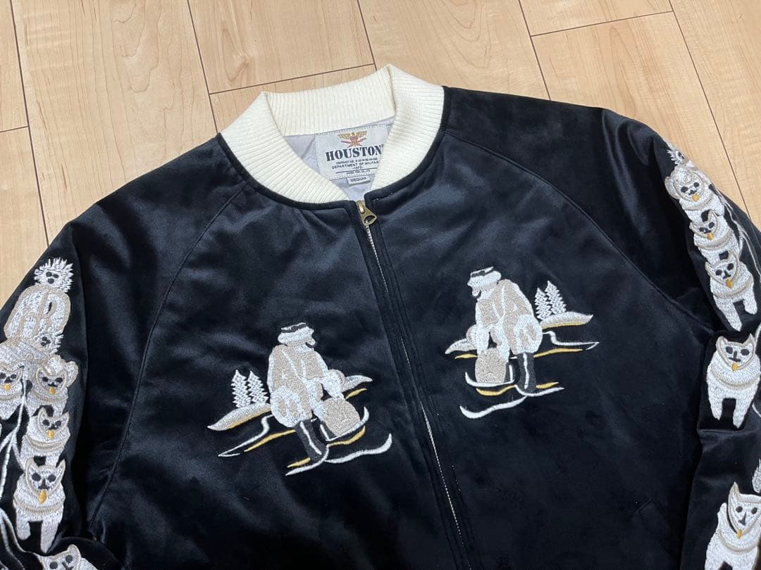 HOUSTON 別珍 スカジャン アラスカ スーベニアジャケット 鷹