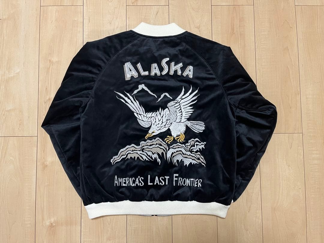 HOUSTON 別珍 スカジャン アラスカ スーベニアジャケット 鷹