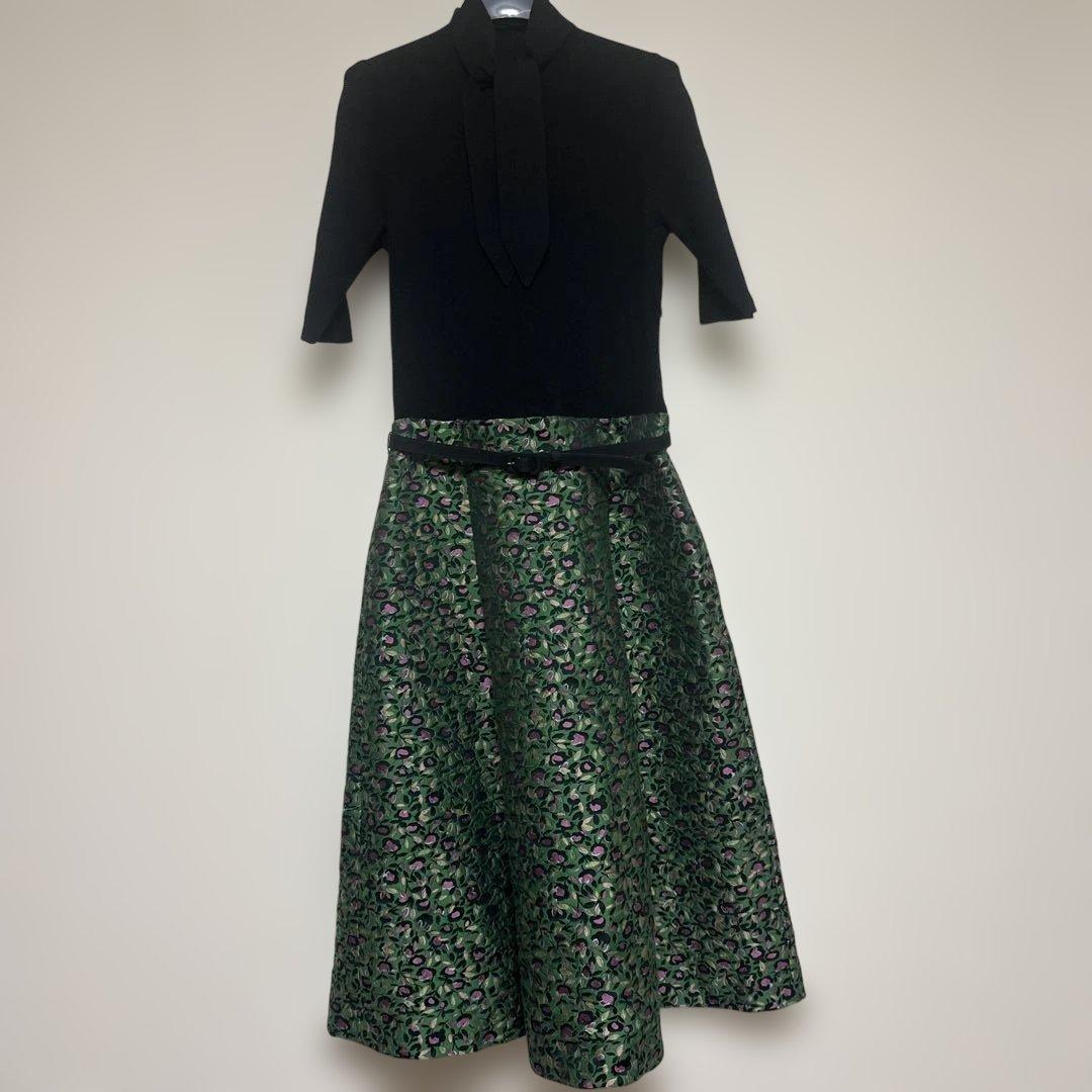 アナイ　ANAYI ワンピース　クリスマス　ツイード　ジャガード