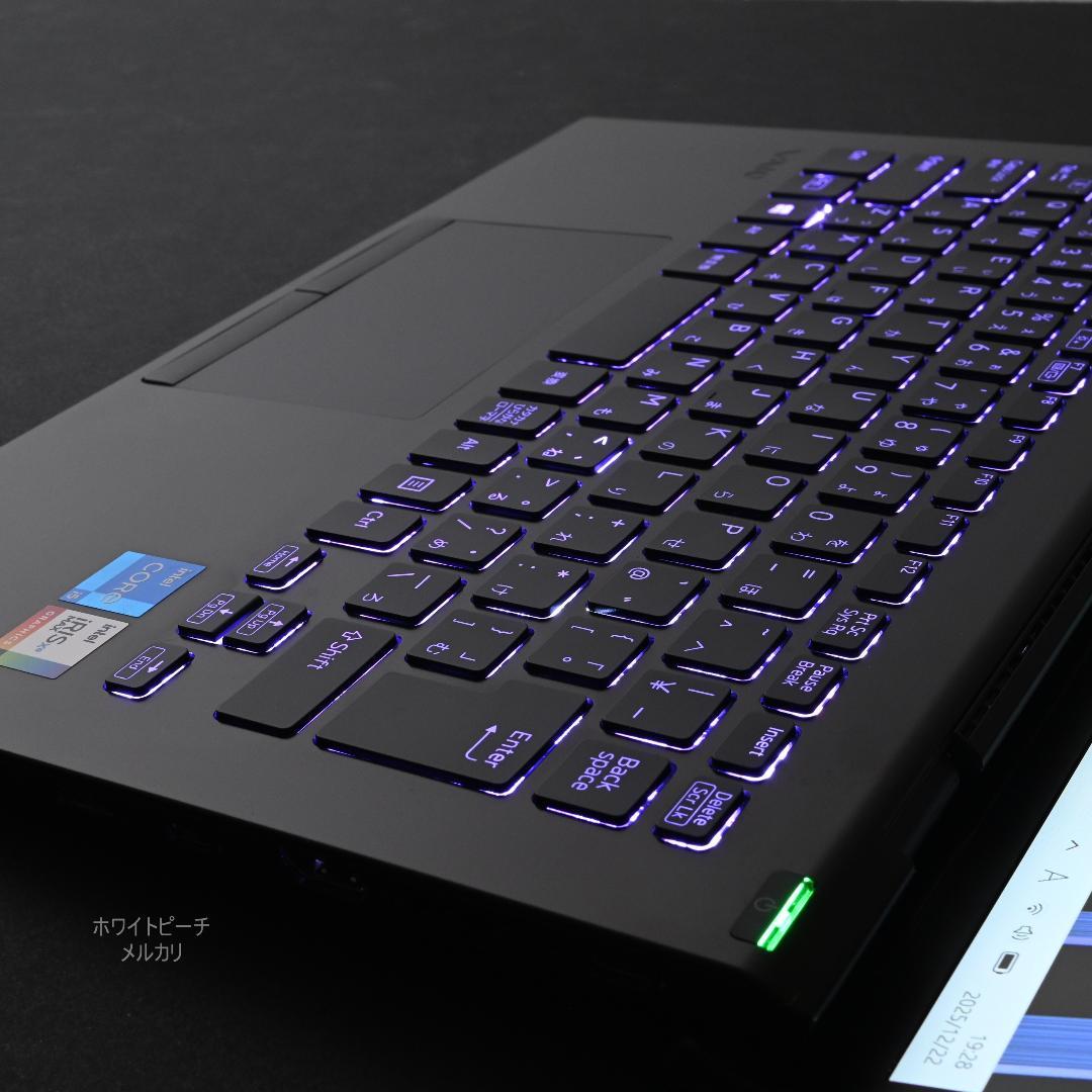 美品Vaio pro PK 11世代 i5 16G 512G 紫に光るキーボード