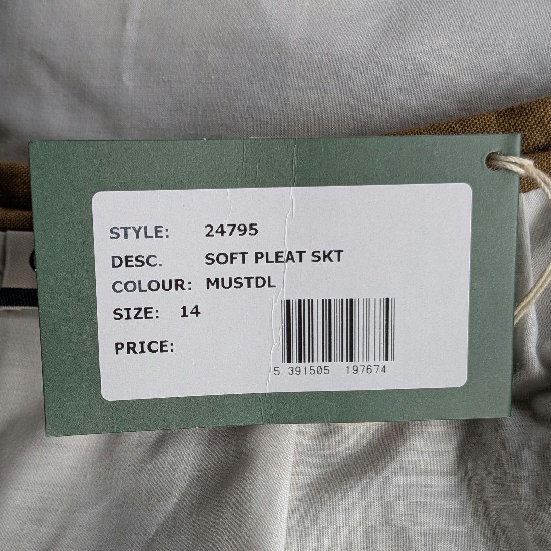 【新品】 オニールオブダブリン リネン フレア タック ロングスカート 14