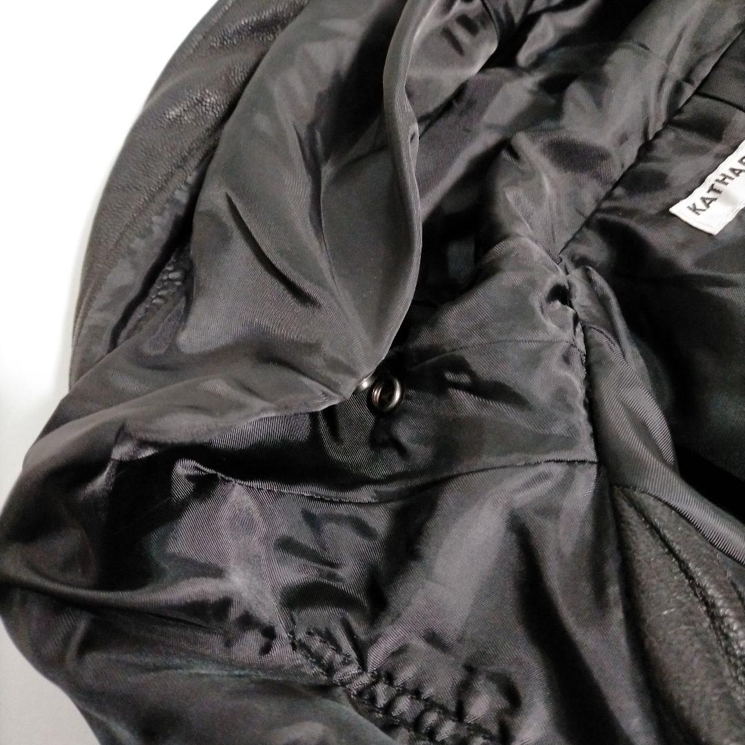 激レア キャサリンハムネット レザー ライダース ジャケット ヤギ革 ゴート