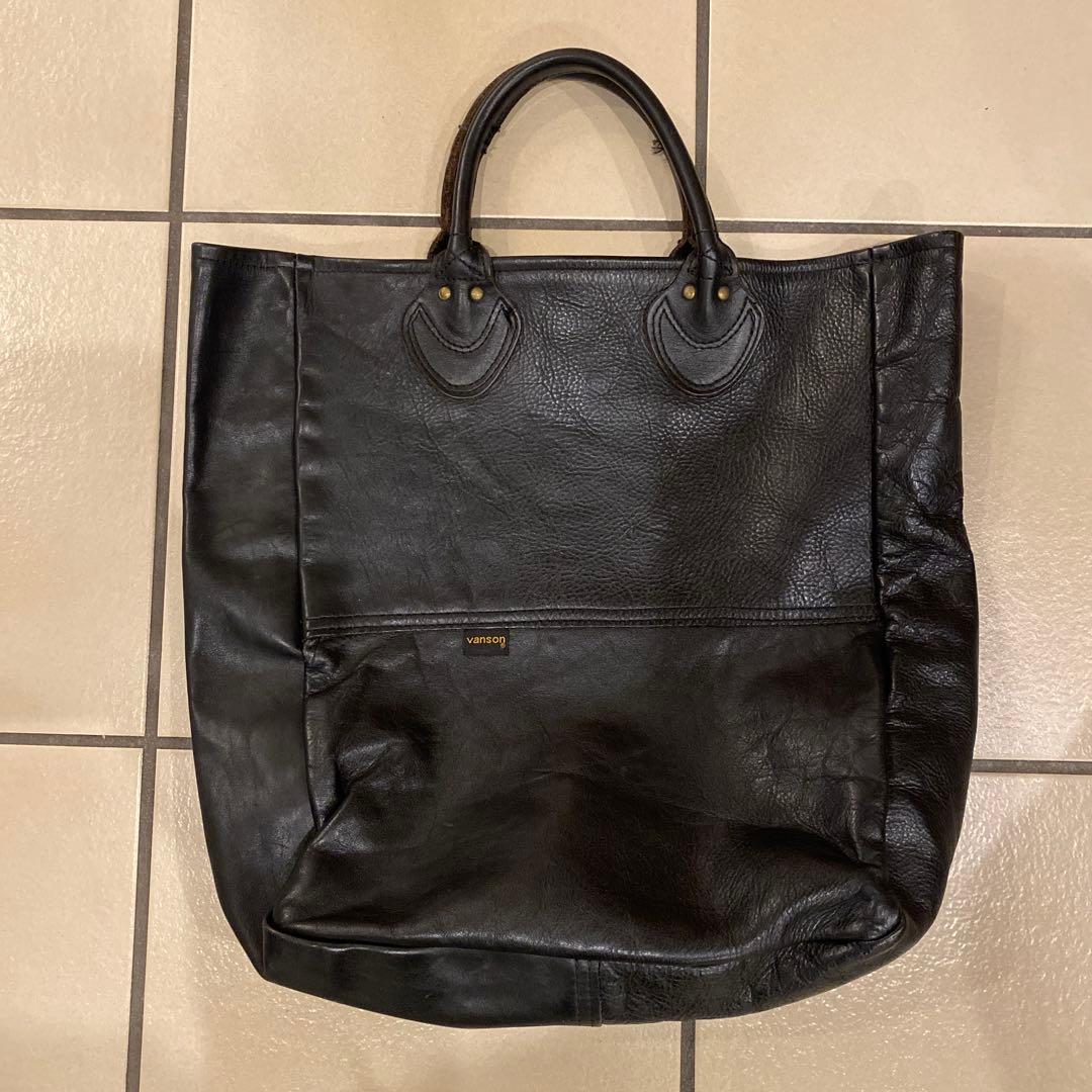 vanson 黒 レザートートバッグ