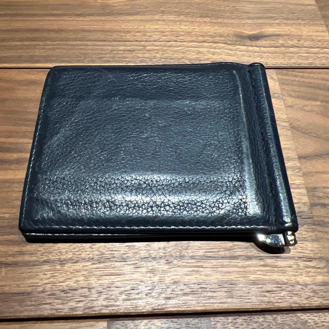 PRADA プラダ レザー マネークリップ 紺色