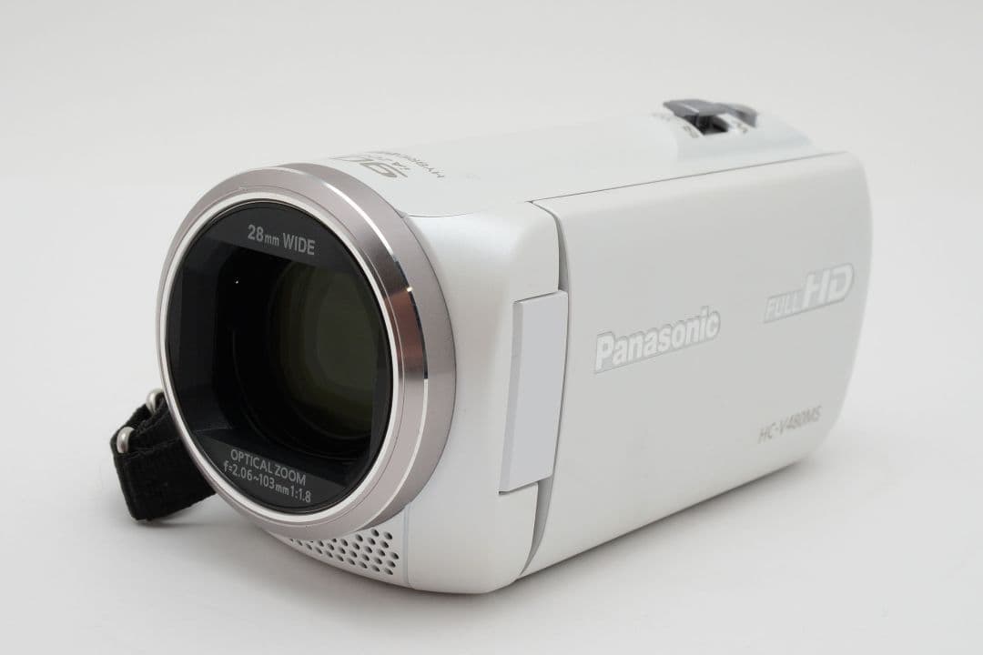 極美品Panasonic HC-V480MS ホワイト　ハンディカムビデオカメラ