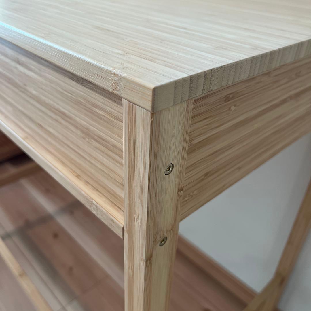 IKEA イケア ノールドシーサ ドレッサー　机 竹製　※説明書、六角あり