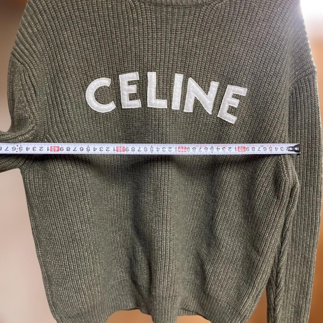 CELINE オリーブロゴ入り ウールニットセーター【1】