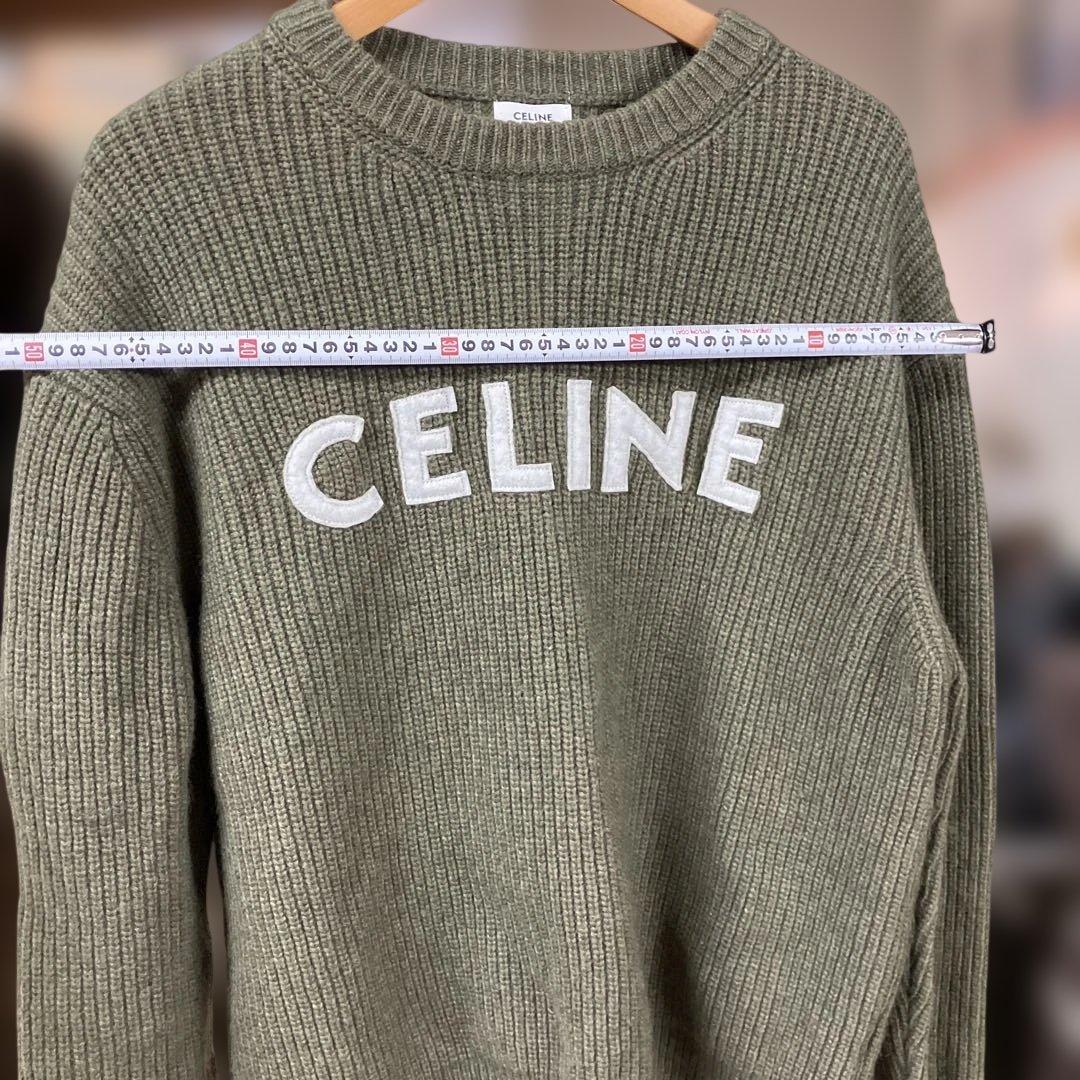 CELINE オリーブロゴ入り ウールニットセーター【1】
