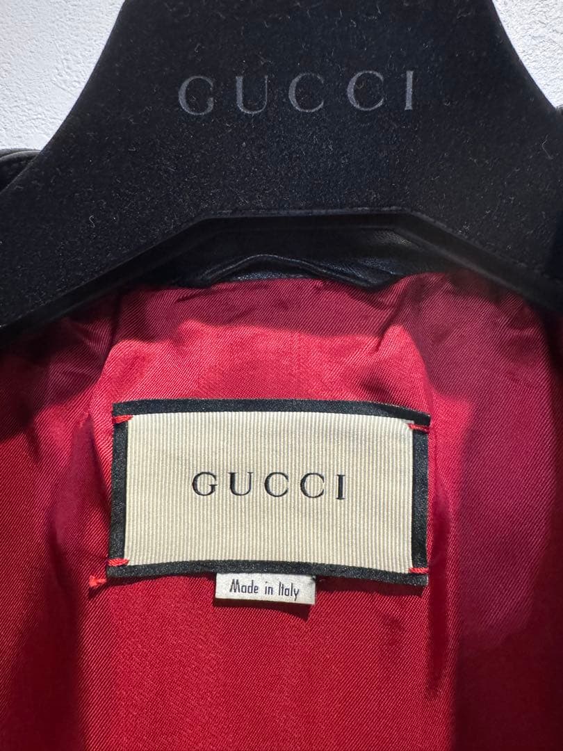 GUCCI 黒 レザージャケット