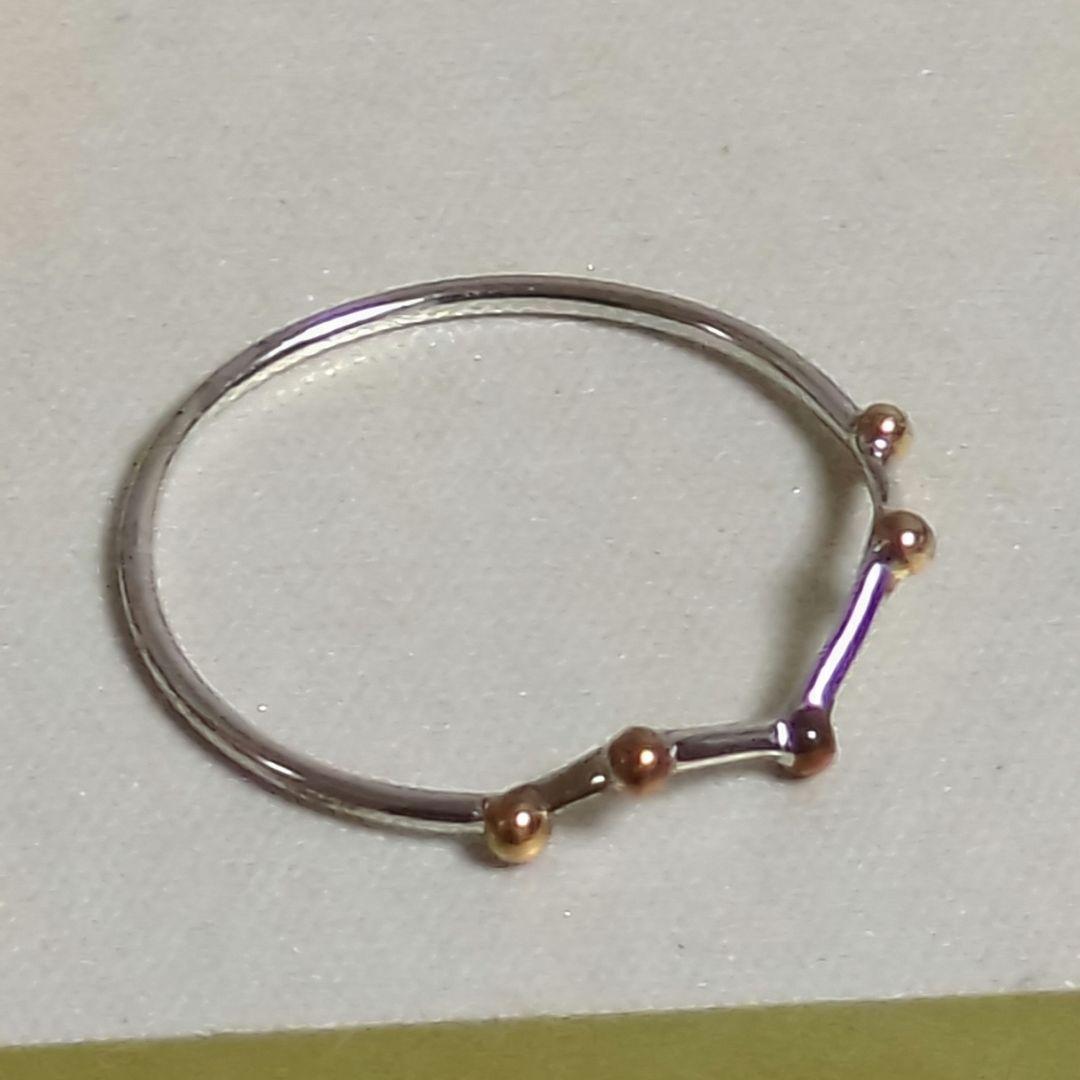 エテ✾k10　10金 クリスマス限定　ホワイトゴールド星座リング