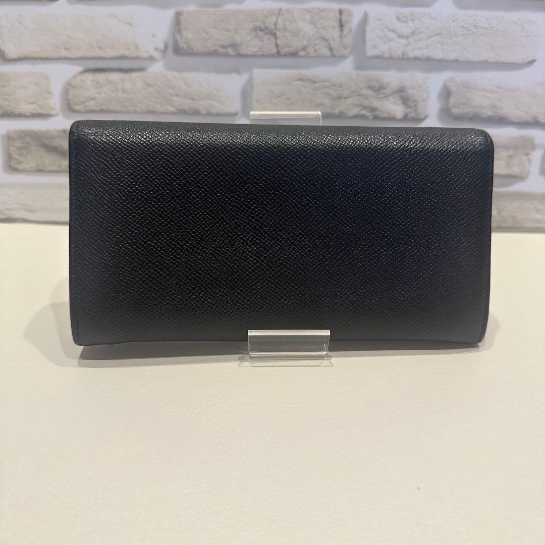 【美品】Bvlgari ブラックレザー長財布